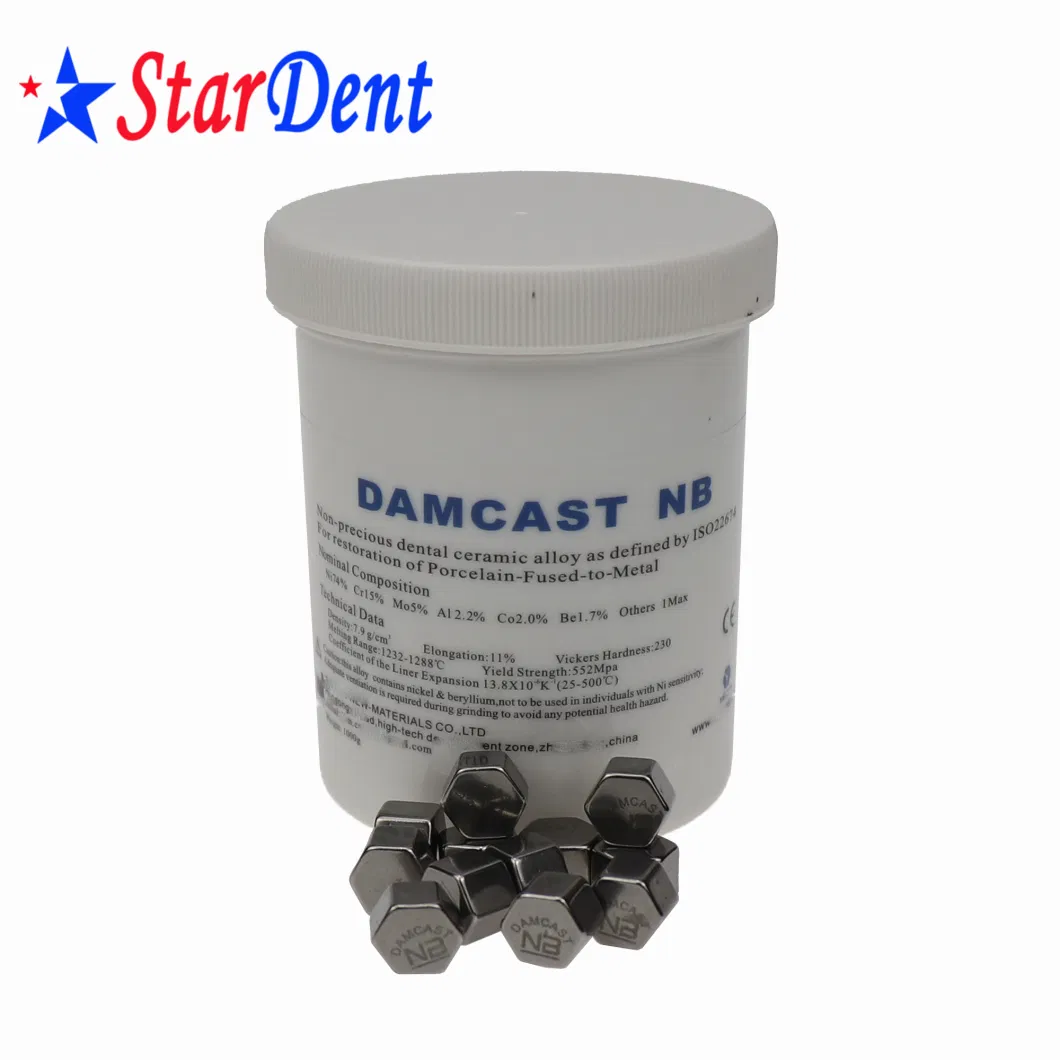 Dental Damcast Nb Ceramic Alloy Nickel-Chrome with Beryllium